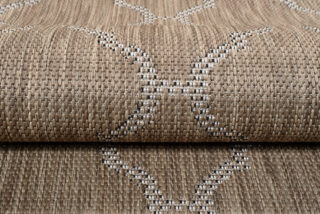 Vloerkleed Capri Bruin Sisal Marokkaanse Trellis Indoor Outdoor Modern