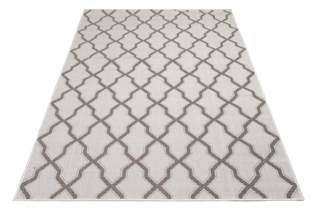Vloerkleed Capri Grijs Sisal Marokkaanse Trellis Indoor Outdoor
