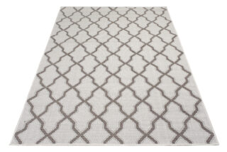Vloerkleed Capri Grijs Sisal Marokkaanse Trellis Indoor Outdoor