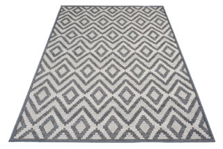 Vloerkleed Capri Grijs Creme Sisal Zigzag Indoor Outdoor Design