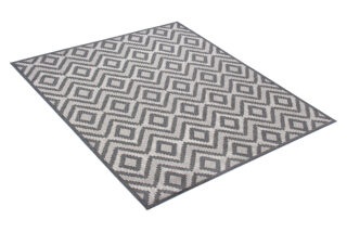 Vloerkleed Capri Grijs Creme Sisal Zigzag Indoor Outdoor Design