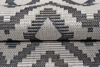 Vloerkleed Capri Grijs Creme Sisal Zigzag Indoor Outdoor Design