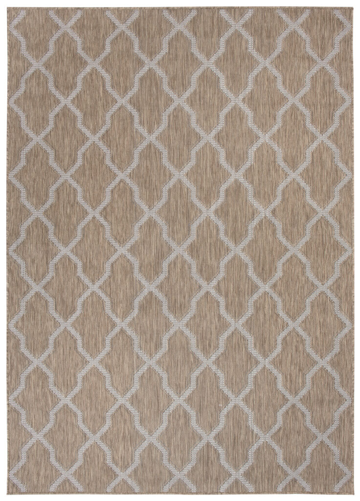 Vloerkleed Capri Lichtbruin Sisal Marokkaanse Trellis Indoor Outdoor