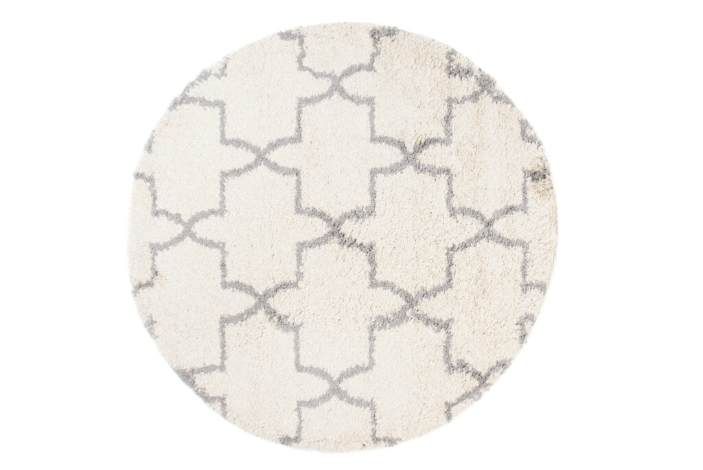 Vloerkleed Boho Rond Creme Marokkaanse Klaver