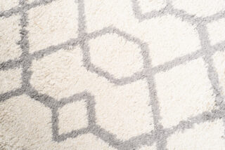 Vloerkleed Boho Rond Creme Geometrisch Hoogpolig