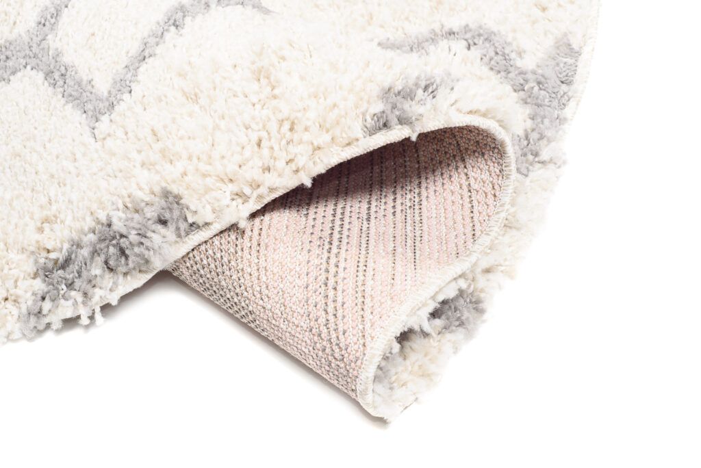 Vloerkleed Boho Rond Creme Geometrisch Hoogpolig