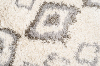 Vloerkleed Boho Rond Creme Ethno Hoogpolig