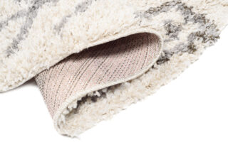 Vloerkleed Boho Rond Creme Ethno Hoogpolig