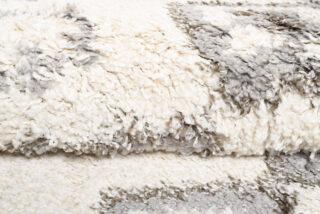 Vloerkleed Boho Rond Creme Ethno Hoogpolig