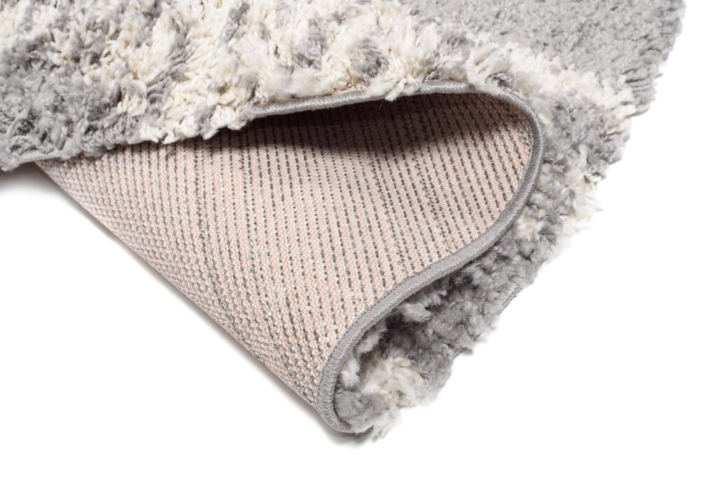 Vloerkleed Boho Rond Grijs Ruiten Hoogpolig