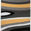Vloerkleed Maya Grijs Geel Abstract Golven