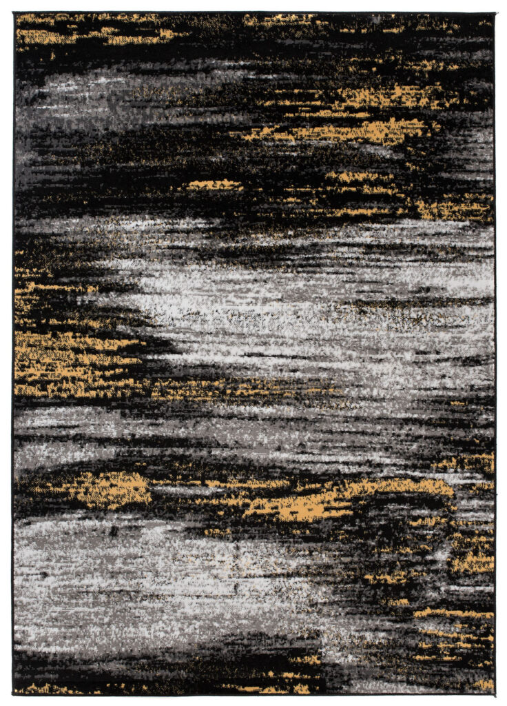 Vloerkleed Maya Grijs Geel Abstract