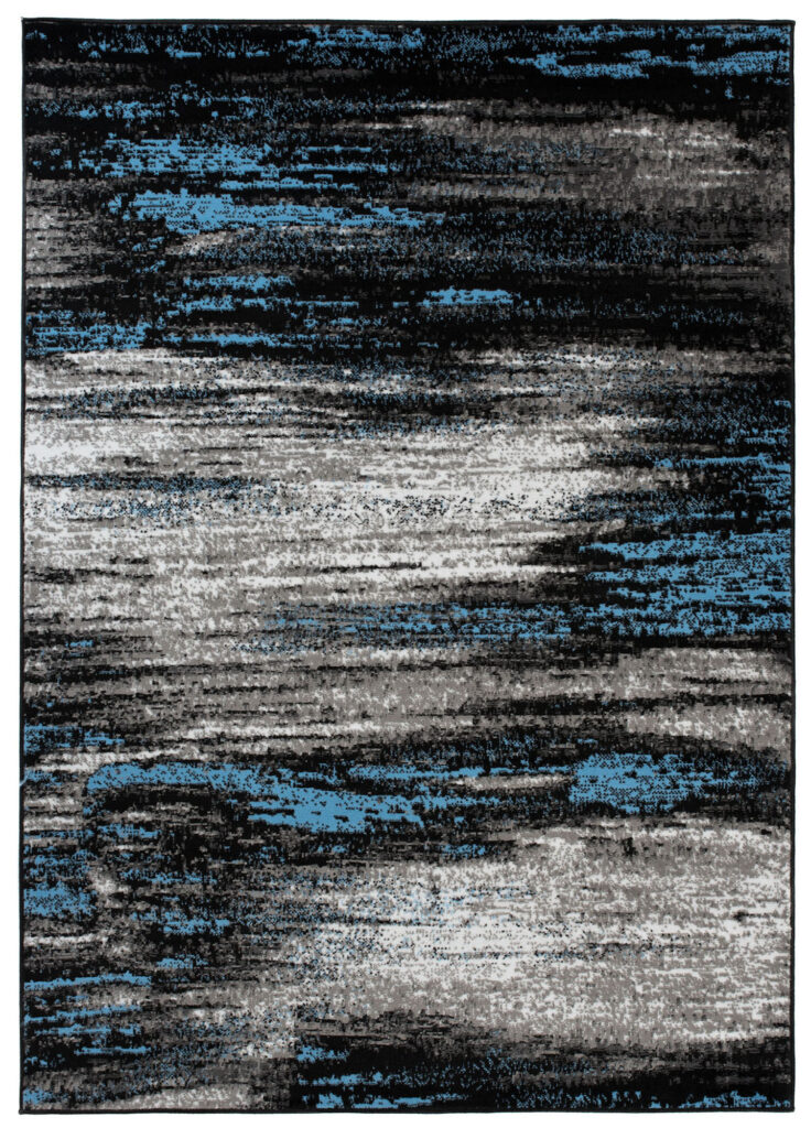 Vloerkleed Maya Grijs Blauw Abstract