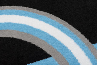 Vloerkleed Maya Grijs Blauw Geometrisch Cirkels