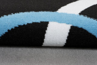 Vloerkleed Maya Grijs Blauw Geometrisch Cirkels