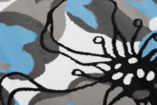 Vloerkleed Maya Grijs Blauw Gebloemd