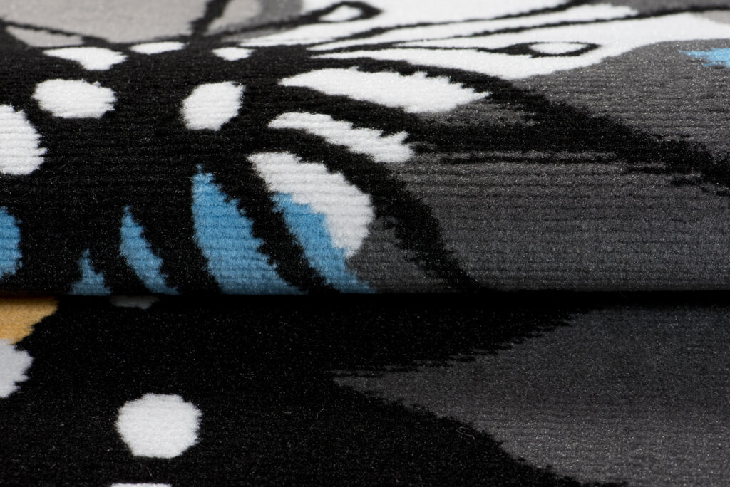 Vloerkleed Maya Grijs Blauw Gebloemd