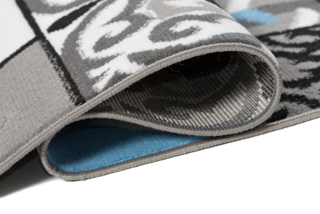 Vloerkleed Maya Grijs Blauw Vierkant Mozaïek