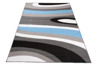 Vloerkleed Maya Grijs Blauw Abstract Golven