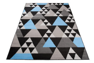Vloerkleed Maya Grijs Blauw Geometrisch Driehoek