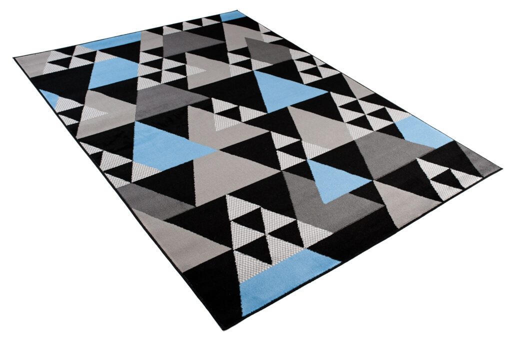 Vloerkleed Maya Grijs Blauw Geometrisch Driehoek