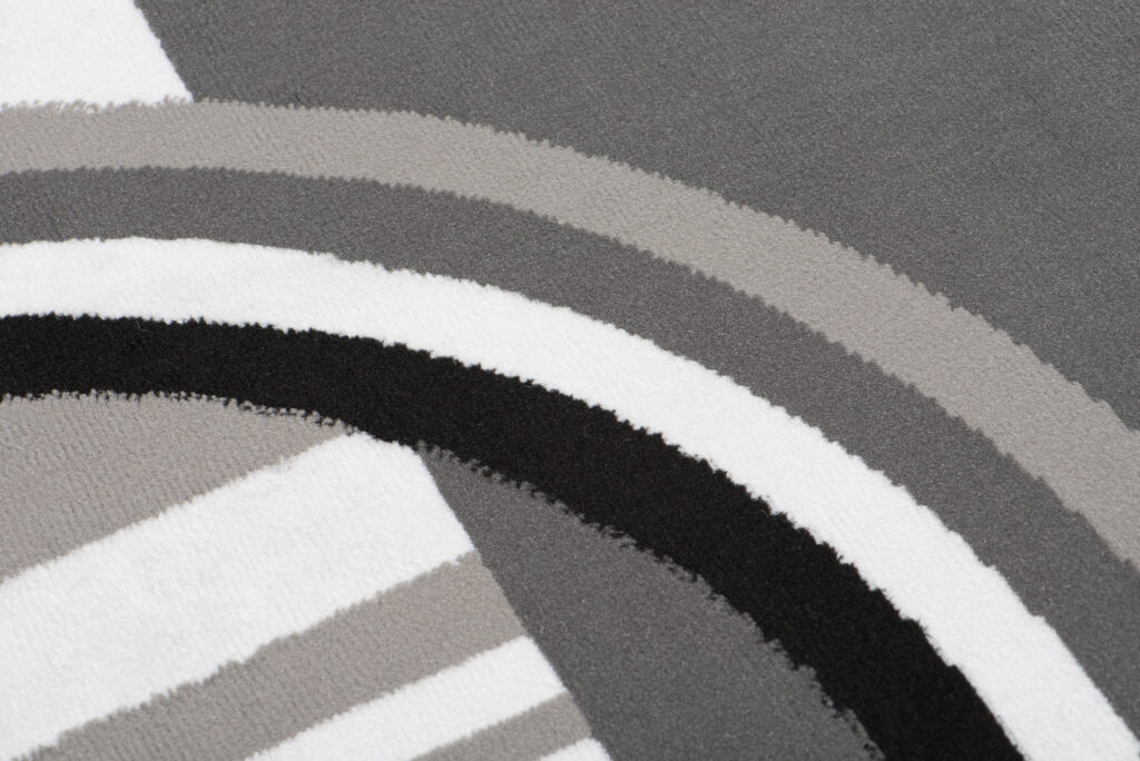 Vloerkleed Maya Grijs Wit Geometrisch Cirkels