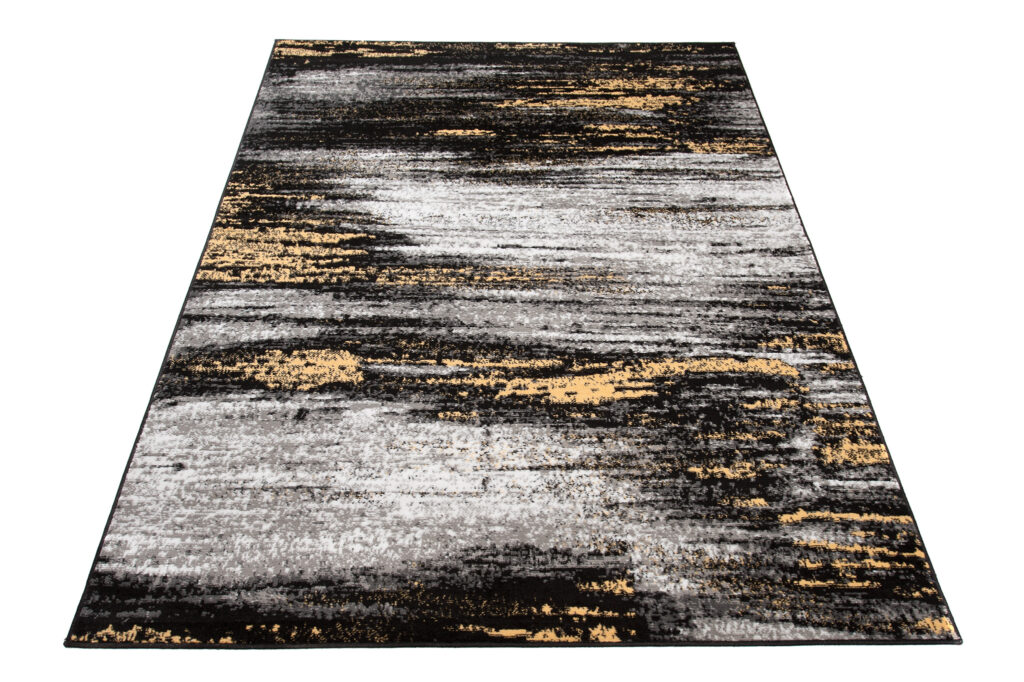 Vloerkleed Maya Grijs Geel Abstract