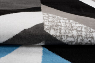 Vloerkleed Maya Grijs Blauw Geometrisch Lijnen