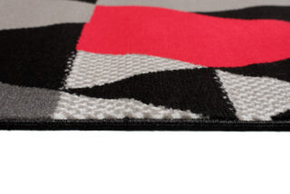 Vloerkleed Maya Grijs Rood Geometrisch Driehoek