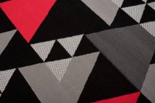 Vloerkleed Maya Grijs Rood Geometrisch Driehoek