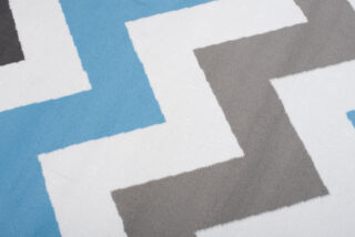 Vloerkleed Maya Grijs Blauw Geometrisch Zigzag