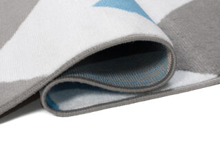 Vloerkleed Maya Grijs Blauw Geometrisch Zigzag