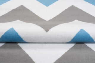 Vloerkleed Maya Grijs Blauw Geometrisch Zigzag