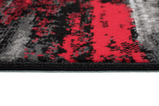 Vloerkleed Maya Grijs Rood Abstract
