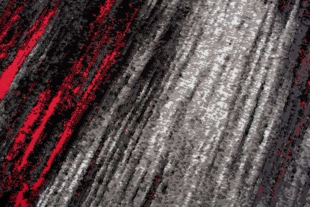 Vloerkleed Maya Grijs Rood Abstract