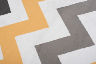 Vloerkleed Maya Grijs Geel Geometrisch Zigzag