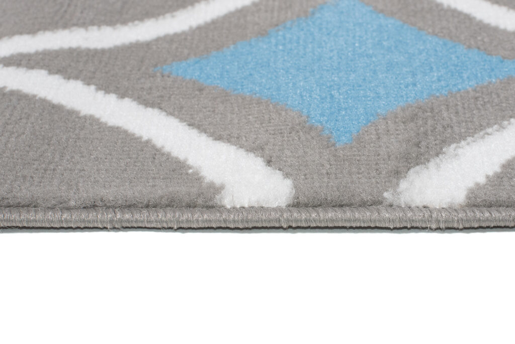 Vloerkleed Maya Grijs Blauw Geometrisch Mozaïek