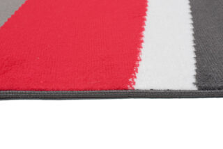 Vloerkleed Maya Grijs Rood Abstract Golven
