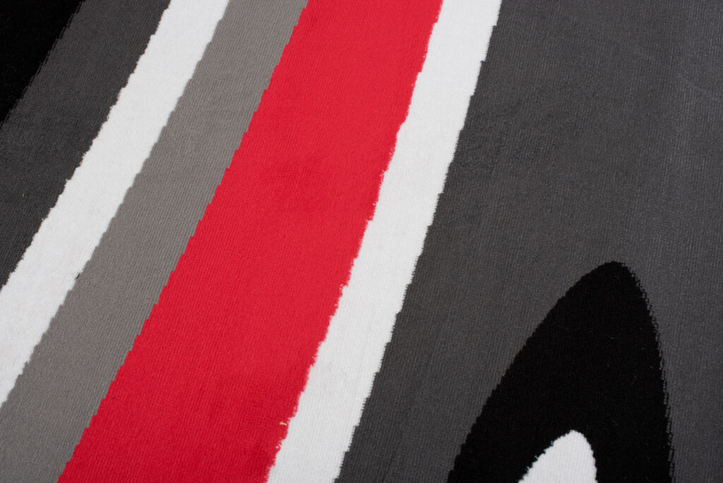 Vloerkleed Maya Grijs Rood Abstract Golven