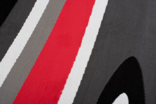 Vloerkleed Maya Grijs Rood Abstract Golven