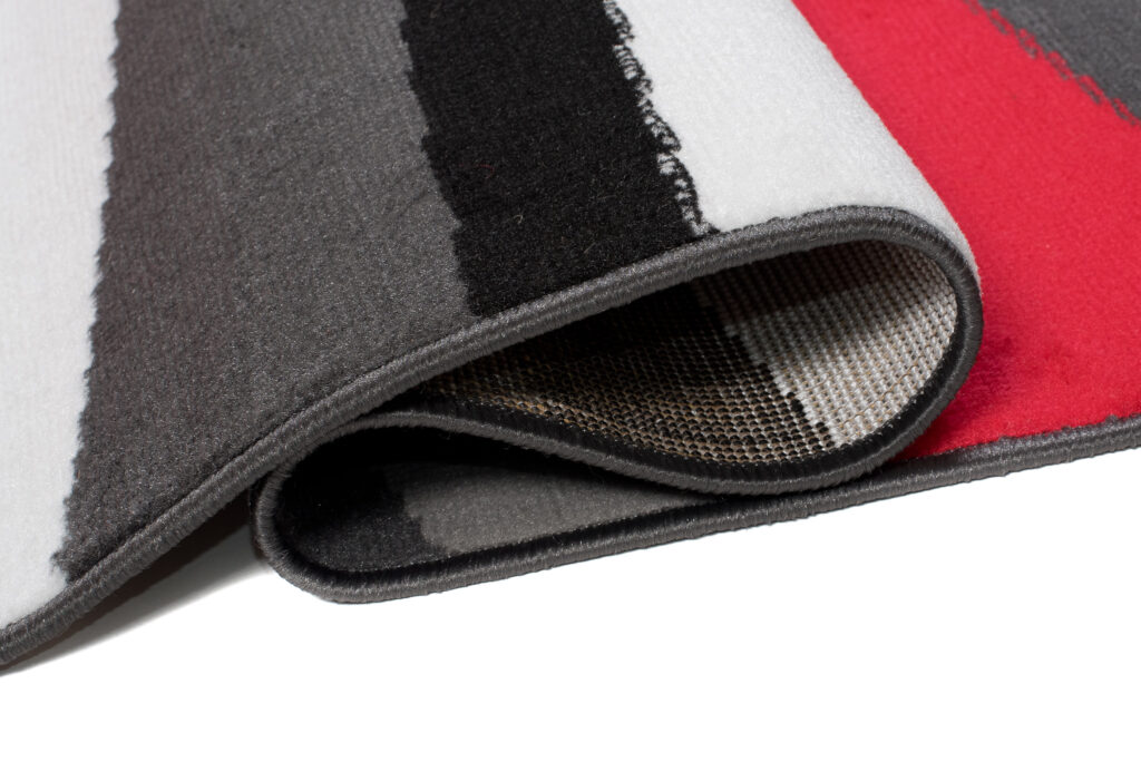 Vloerkleed Maya Grijs Rood Abstract Golven