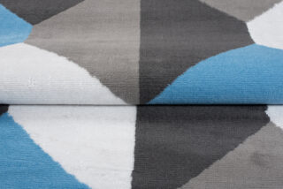 Vloerkleed Maya Grijs Grijs Blauw Trapeze Vierkant