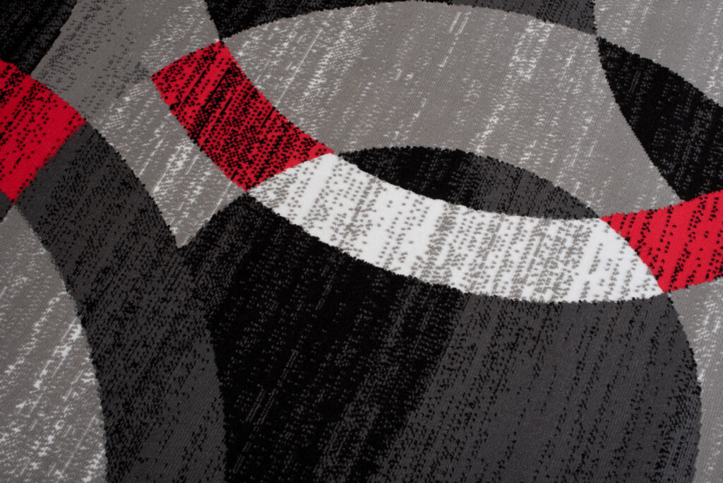 Vloerkleed Maya Grijs Rood Geometrisch