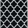 Vloerkleed Luxury Zwart Wit Geometrisch Trellis
