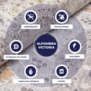 Vloerkleed Victoria Kwastjes Beige Bruin Rozet