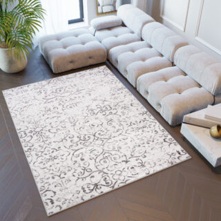 Vloerkleed Sky Grijs Vintage Gebloemd Ornamenten