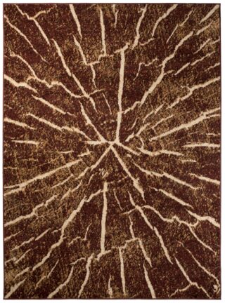 Vloerkleed Luxury Bruin Beige Hout Lijnen