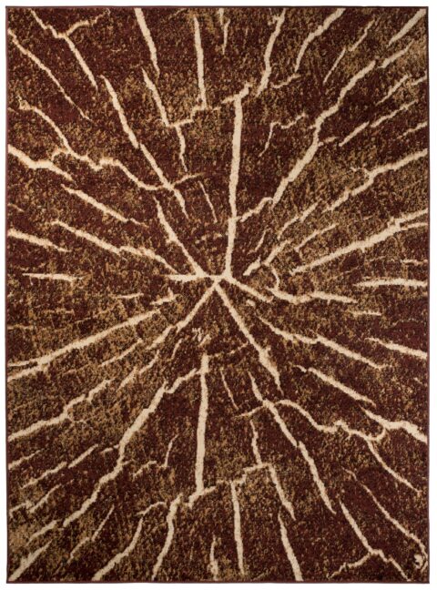 Vloerkleed Luxury Bruin Beige Hout Lijnen