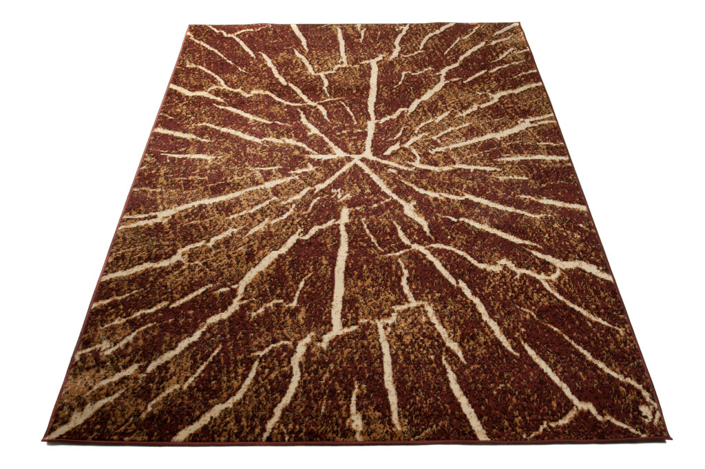 Vloerkleed Luxury Bruin Beige Hout Lijnen