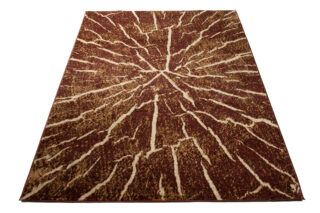 Vloerkleed Luxury Bruin Beige Hout Lijnen